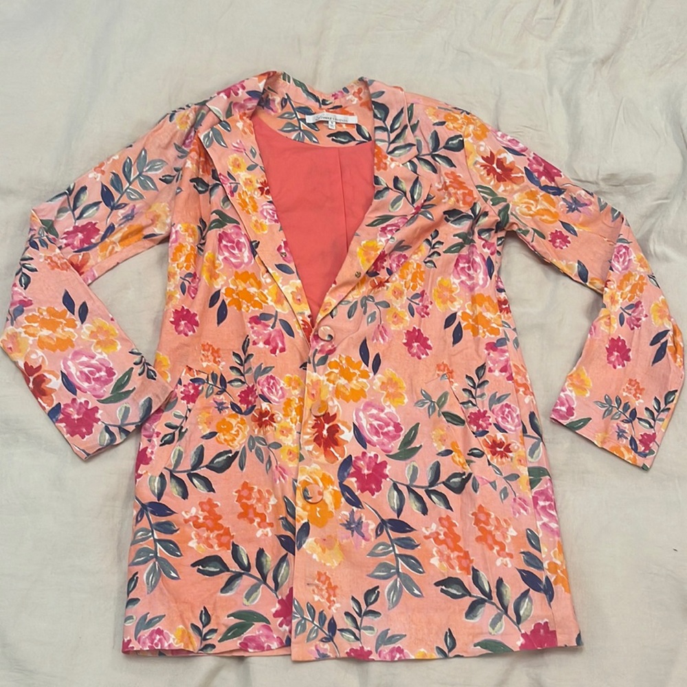 Floral Pink Blazer Dress (lovers + friends, size m)